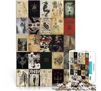 puzzle 1000 pezzi per adulti collage retrò scuro per il giocattolo di sfida del gioco educativo Lista dei desideri con Babbo Natale 38x26cm