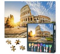 Puzzle 1000 Pezzi per Adulti Colosseo a Roma - Puzzle 1000 Pezzi Europa Paesaggio Urbano, Puzzle sofisticato Italia (27,5 x 19,7 pollici), serata di famiglia e decorazioni per la casa