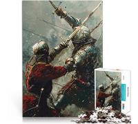 puzzle 1000 pezzi per adulti Combattimento con la spada medievale Gara di velocità delle mani offerte come regali per tutta la famiglia 75x50cm