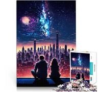 puzzle 1000 pezzi per adulti Coppia di paesaggi urbani di buchi neri Difficile Duro Attività divertenti a casa, regali di compleanno, regali di viaggio, 38x26cm