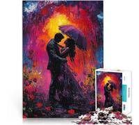 puzzle 1000 pezzi per adulti Coppia romantica sotto la pioggia Giocattoli per l'intrattenimento in famiglia per la decorazione della casa 38x26cm