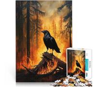 puzzle 1000 pezzi per adulti Corvo in Fuoco Giocattoli che creano dipendenza e sfidano l'intelligenza del cervello Opera d'arte 52x38cm