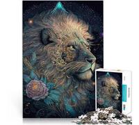 Puzzle 1000 pezzi per adulti Cosmic Bloom Il Re Leone Fatto di cartone Adatto a persone dai 14 anni in su Giocattolo educativo di decompressione intellettuale Regali di compleanno misurare:38x52cm