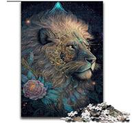 Puzzle 1000 pezzi per adulti Cosmic Bloom Il Re Leone in legno, idea regalo fai da te per la casa, 50x75cm, attività per adulti e famiglie, regalo per la casa fai da te