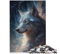Puzzle 1000 pezzi per adulti Cosmic Wolf Brain Teaser Game Aiuta il cervello ad addestrare giocattoli avvincenti per promuovere la pazienza 26 x 38 cm