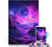 puzzle 1000 pezzi per adulti Cosmo del pianeta viola Difficile da completare ma divertente e umoristico Regalo di compleanno, regali, arte murale 52x38cm