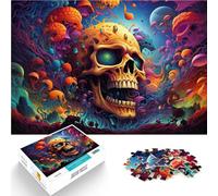 Puzzle 1000 pezzi per adulti cranio colorato giocattoli anti-stress 50x70cm migliora l'amore tra le coppie per adolescenti dai 14 anni e oltre