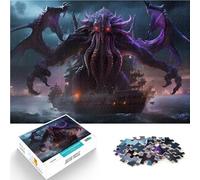 puzzle 1000 pezzi per adulti Cthulhu sulla nave Difficile da completare ma divertente e umoristico offerte come regali per tutta la famiglia 38x26cm