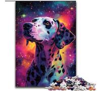 Puzzle 1000 pezzi per adulti dalmata galattico in legno, per adolescenti e ragazzi, ideale regalo di compleanno e di festa 50x75cm, stimolante e divertente, attività per famiglie