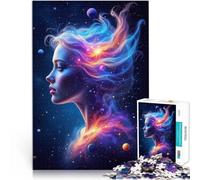 puzzle 1000 pezzi per adulti Dea celeste con capelli cosmici Giocattolo educativo antistress Decorazioni e regali unici per la casa 38x26cm