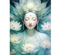 Puzzle 1000 Pezzi per Adulti Dea del fiore di loto, Intrattenimento Creativo, puzzle Divertenti Uomo e Donna, Gioco Giocattolo per la Famiglia, Colorato impegnativo per adulti