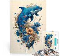 puzzle 1000 pezzi per adulti Delfino amato Aiuta il cervello ad allenare i giocattoli che creano dipendenza per coltivare la pazienza Adatto alle coppie 38x26cm