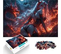 puzzle 1000 pezzi per adulti Demone con draghi Antistress Vacanza in patria Uccidere il tempo Lista dei desideri con Babbo Natale 52x38cm