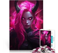 puzzle 1000 pezzi per adulti Demone dai capelli rosa Giocattoli educativi per l'apprendimento Giochi per famiglie Buon regalo 38x26cm