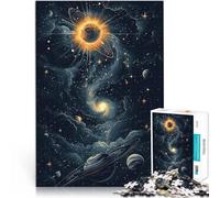 puzzle 1000 pezzi per adulti Diagramma del sistema solare Vacanza a casa: uccidere il tempo Adatto per la decorazione del desktop 38x26cm