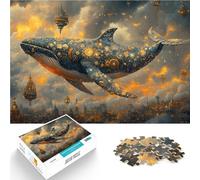 puzzle 1000 pezzi per adulti Dipinto astratto Balena Fatto di cartone per età 14+ Gioco intellettuale Regalo per i compleanni misurare：38x52cm