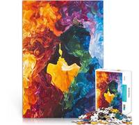 puzzle 1000 pezzi per adulti Dipinto astratto di coppia Difficile da completare ma divertente e umoristico Regali di Babbo Natale segreto 38x26cm