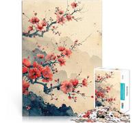 puzzle 1000 pezzi per adulti Dipinto di fiori rossi vecchio Gioco impegnativo e gioco in famiglia Migliorare l'amore tra le coppie 52x38cm