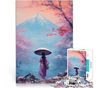 puzzle 1000 pezzi per adulti Dipinto di Geisha sul Monte Fuji Vacanza a casa: uccidere il tempo Giocattoli per la decorazione della casa 52x38cm