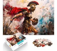 puzzle 1000 pezzi per adulti Dipinto di guerriero romano Antistress Vacanza in patria Uccidere il tempo con poster abbinato e foglio di quiz 52x38cm