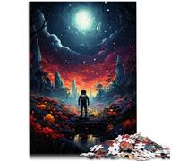 Puzzle 1000 pezzi per adulti Disegno di astronauta Fantastico Giocattoli educativi Un'opera d'arte Adatto per adolescenti di 14 anni e oltre 50 x 75 cm