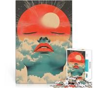 puzzle 1000 pezzi per adulti Donna astratta vintage Difficile da completare ma divertente e umoristico è ideale come regalo per tutta la famiglia 75x50cm