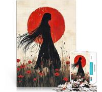 puzzle 1000 pezzi per adulti Donna nel campo Giocattoli che creano dipendenza e sfidano l'intelligenza del cervello decorazione murale 38x26cm