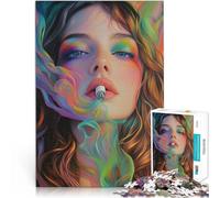 puzzle 1000 pezzi per adulti Donna sexy che fuma Giocattolo educativo intellettuale decomprimente Migliorare l'amore tra le coppie 38x26cm