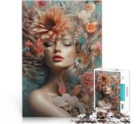 puzzle 1000 pezzi per adulti Donne fiorite Giocattoli che creano dipendenza e sfidano l'intelligenza del cervello Ottimo regalo per i giochi 38x26cm