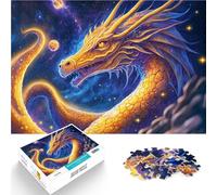 puzzle 1000 pezzi per adulti Drago dello Spazio Cosmico per il giocattolo di sfida del gioco educativo Lista dei desideri con Babbo Natale 26x38cm