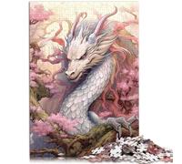 Puzzle 1000 pezzi per adulti drago giapponese ciliegia puzzle educativo regali di Natale 19,7 "x 29,5" per e adolescenti 14 anni e oltre