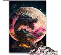 Puzzle 1000 pezzi per adulti Drago giapponese in legno, ideale per divertimento in famiglia, relax e regali di festa 50x75cm festa di compleanno per uomini e donne