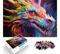 Puzzle 1000 pezzi per adulti drago giocattolo educativo intellettuale decomprimente 26x38cm sollievo dallo stress staycation uccidere il tempo