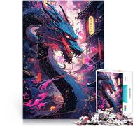 puzzle 1000 pezzi per adulti Drago nella città asiatica Difficile da completare ma divertente e umoristico Regalo divertente 50x70cm