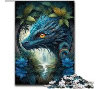 Puzzle 1000 pezzi per adulti Drago nella giungla Mandala in legno, ideale per divertimento in famiglia, relax e regali di festa 50x75cm festa di compleanno per uomini e donne