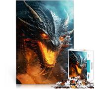 puzzle 1000 pezzi per adulti Drago ruggente Aiuta il cervello ad allenare i giocattoli che creano dipendenza per coltivare la pazienza Opera d'arte 38x26cm