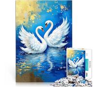 puzzle 1000 pezzi per adulti Due cigni innamorati Arte Giocattoli educativi per l'apprendimento Giochi per famiglie Un'opera d'arte 52x38cm