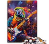 Puzzle 1000 pezzi per adulti e adolescenti Pappagallo che suona la chitarra per bambini dai 14 anni in su Giocattoli antistress Regalo di Natale e compleanno 50x75cm