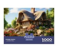 Puzzle 1000 Pezzi Per Adulti E Bambini Più Grandi - Puzzle Mountain Village Cottage Per Uomo E Donna - Attività Con Spring Flower Clusters Per Bambini Dai 8 Ai 12 Anni - Regalo Giocattolo Colorato Per