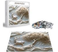 Puzzle 1000 Pezzi per Adulti e Bambini Puzzle Astratto Puzzles Classiques, Cervo Jigsaw Giochi Rilassamento e Intelligence, Idea Regalo Uomo e Donna, Consigliato a Partire dai 14 Anni 75x50cm D-53
