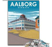 Puzzle 1000 pezzi per adulti e ragazzi Aalborg Danimarca Viaggi, giocattoli, giochi educativi, antistress, migliora l'amore tra coppie 50x75cm