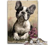 Puzzle 1000 pezzi per adulti e ragazzi Bulldog francese dai 14 anni in su Giocattoli antistress Regalo di Natale e compleanno 26x38cm