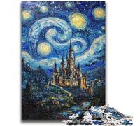 Puzzle 1000 pezzi per adulti e ragazzi Castello sotto le stelle per bambini dai 14 anni in su Giocattoli antistress Regalo di Natale e compleanno 26x38cm