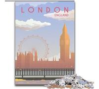 Puzzle 1000 pezzi per adulti e ragazzi Londra, giocattoli, giochi educativi, antistress, migliorano l'amore tra coppie, 50x75cm