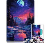 Puzzle 1000 pezzi per adulti e ragazzi natura invernale al neon 1000 pezzi per adulti giochi educativi decorazioni per la casa regalo di compleanno regali arte murale 75x50cm