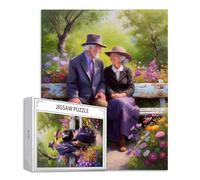 Puzzle 1000 Pezzi per Adulti e Ragazzi, Puzzle Fiore Jigsaw Giochi Rilassamento e Intelligence, Jigsaw Coppia di anziani per Gioco Familiare, Regalo Uomo e Donna, Consigliato a Partire 14 Anni S-694