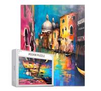 Puzzle 1000 Pezzi per Adulti e Ragazzi, Puzzle Venezia Jigsaw Giochi Rilassamento e Intelligence, Jigsaw Città dell'acqua per Gioco Familiare, Uomo e Donna, Consigliato a Partire dai 14 Anni S-933