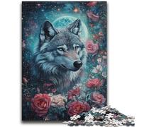 Puzzle 1000 pezzi per adulti e ragazzi Rose Wolf per bambini dai 14 anni in su Gioco impossibile Regalo di Natale e compleanno 26x38cm