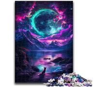 Puzzle 1000 pezzi per adulti e ragazzi Volpe sotto il pianeta Giochi educativi Decorazione per la casa Gioco educativo per compleanno, Natale 50x75cm