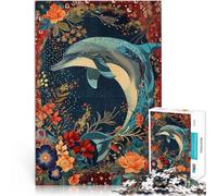 puzzle 1000 pezzi per adulti Eclettico Boho Dolphin per il giocattolo di sfida del gioco educativo Gioco educativo per compleanno e Natale 38x26cm